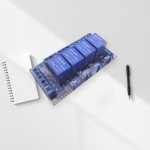 موديول ريليه 4 خرج – يشتغل بإشارة 5V أو 12V أو 24V