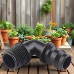 16mm Elbow Connector with 1/2" Threaded Port