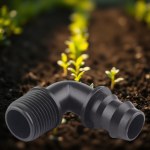 16mm Elbow Connector with 1/2" Threaded Port