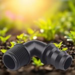 16mm Elbow Connector with 1/2" Threaded Port
