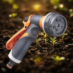 High Pressure Spray Gun with 8 Adjustable Patterns and Anti-Slip Grip