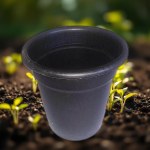 اصيص نبات اسود 18 سم بدون طبق
