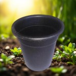 اصيص نبات اسود 18 سم بدون طبق