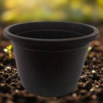 اصيص نبات اسود 33 سم بدون طبق