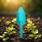 Reinforced Plastic Garden Shovel - Baby Blue (Mintra)