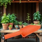 Reinforced Plastic Garden Shovel - Brown