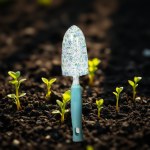 Floral Metal Garden Trowel – Plastic Handle