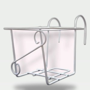 18cm Square Metal Pot Holder 5.5mm for Balcony Railing
