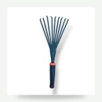Metal Garden Rake with Strong Plastic Handle