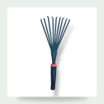 Metal Garden Rake with Strong Plastic Handle