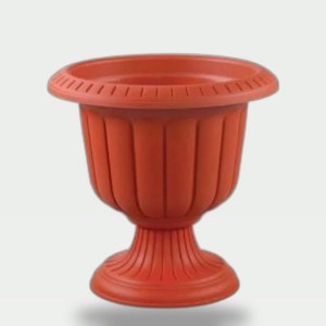 Low Planter Pot "Flower Cup" - 24L Capacity - Classic Terracotta Color