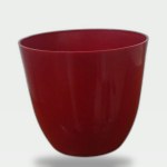 أصيص ديكور 17 سم بالطبق أزرق غامق (Navy Blue)