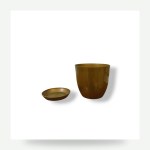 Decorative Planter 17 cm with Tray (Golden)