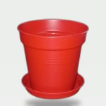 Plastic Planter 11 cm with Self-Draining Saucer