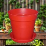 Plastic Planter 11 cm with Self-Draining Saucer