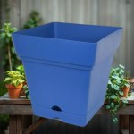 18cm Square Planter - Pink
