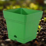 18cm Square Planter - Green