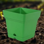 18cm Square Planter - Olive Green