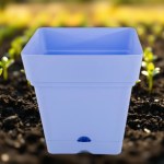 18cm Square Planter Baby Blue