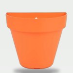 Hanging Half Circle Planter - 15 cm (Orange)