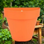 Hanging Half Circle Planter - 15 cm (Orange)