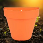 Hanging Half Circle Planter - 15 cm (Orange)