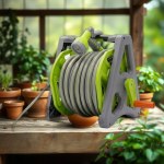 Water Hose Reel 20m – ½ inch with Multi-Pattern Spray Gun & Wall Mount