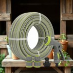 Heavy-Duty PVC Water Hose ½ inch – 20 m, Crack & Cut Resistant, with Spray Gun & Extra Connectors