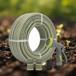 Heavy-Duty PVC Water Hose ½ inch – 20 m, Crack & Cut Resistant, with Spray Gun & Extra Connectors