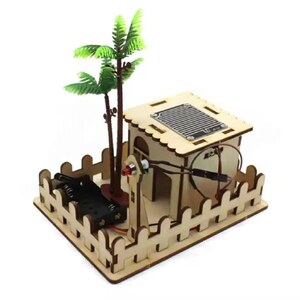 DIY Wooden Coconut Tree House STEM Kit with Rain Sensor